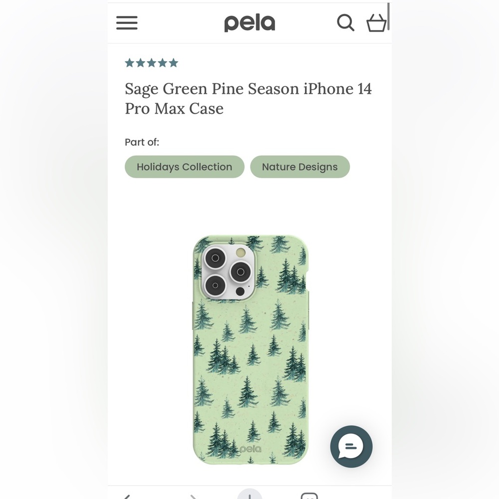 Sage Green Pine Season iPhone 14 Pro Max Case